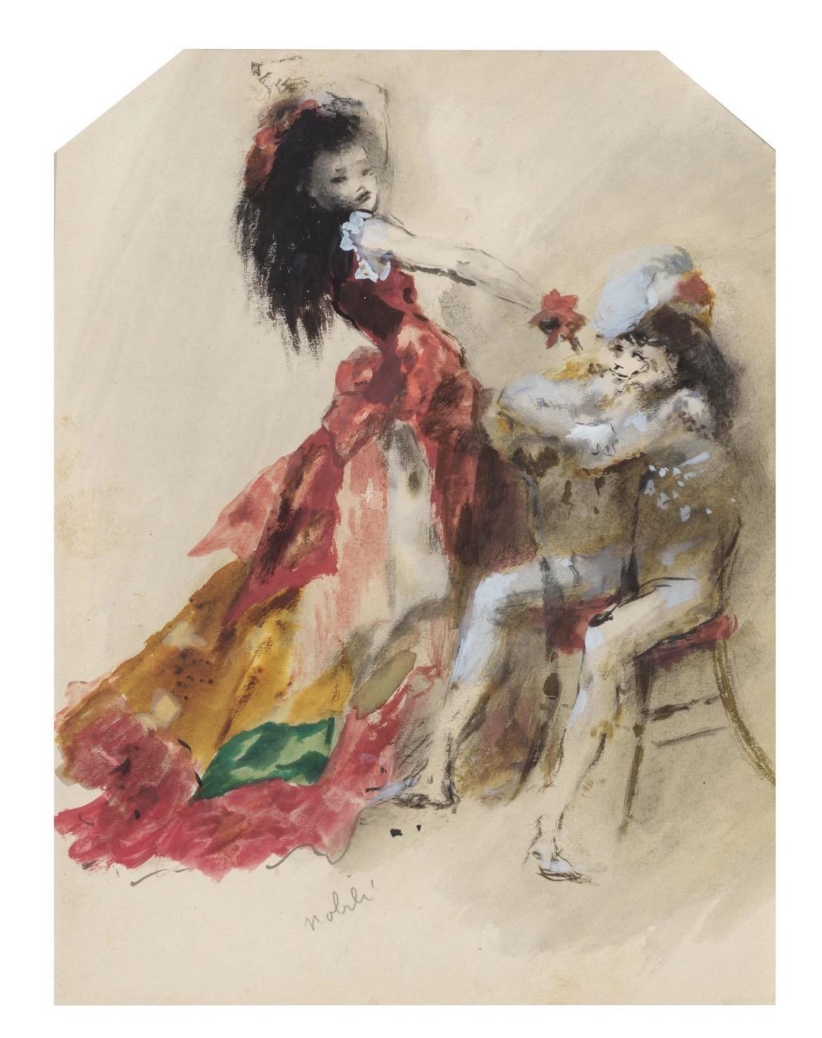 Μακέτα για την Κάρμεν με την Esmeralda Ruspoli στο Palais Garnier, 1959 