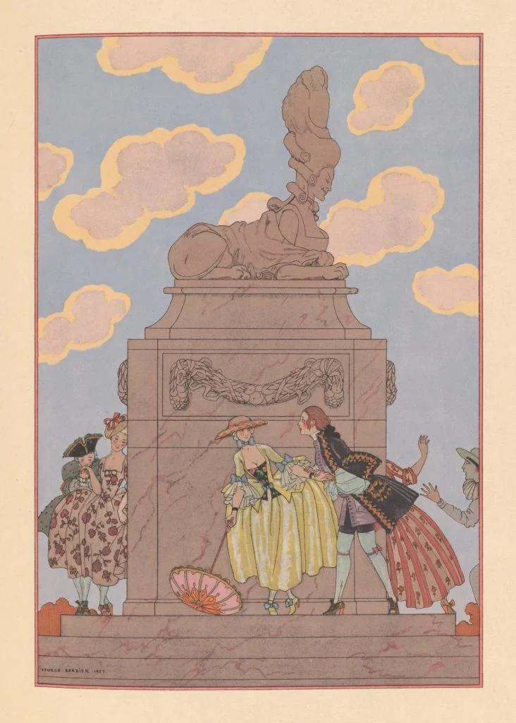‘Lettre’, 1921 from Fêtes Galantes. Photo: © Victoria and Albert Museum, London.