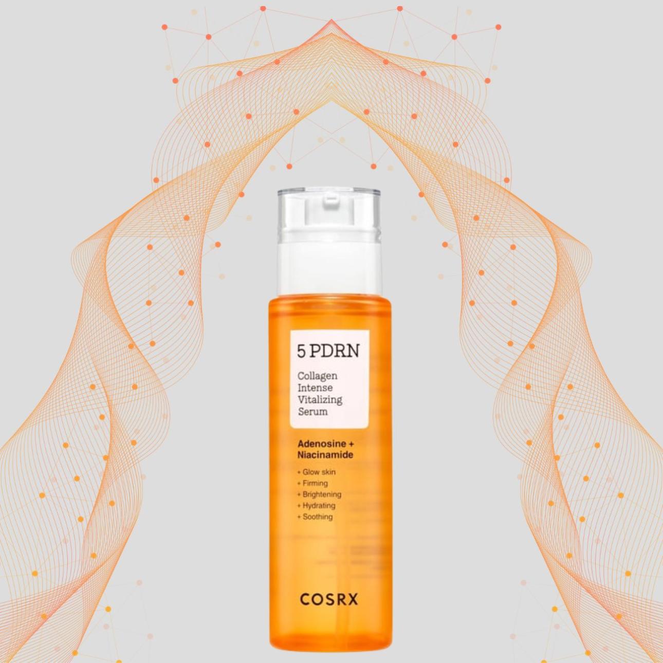 5 PDRN Collagen Intense Vitalizing Serum, COSRX  Με 5 τύπους PDRN (από σολωμό, centella asiatica, ρύζι, λακτοβάκιλλο και πράσινο χαβιάρι) και κολλαγόνο χαμηλού μοριακού βάρους, νιασιναμίδη &amp; Άλφα Αρβουτίνη, 8 τύπους υαλουρονικού οξέως για πολύ βαθιά ενυδάτωση, πανθενόλη και αλλαντοΐνη.