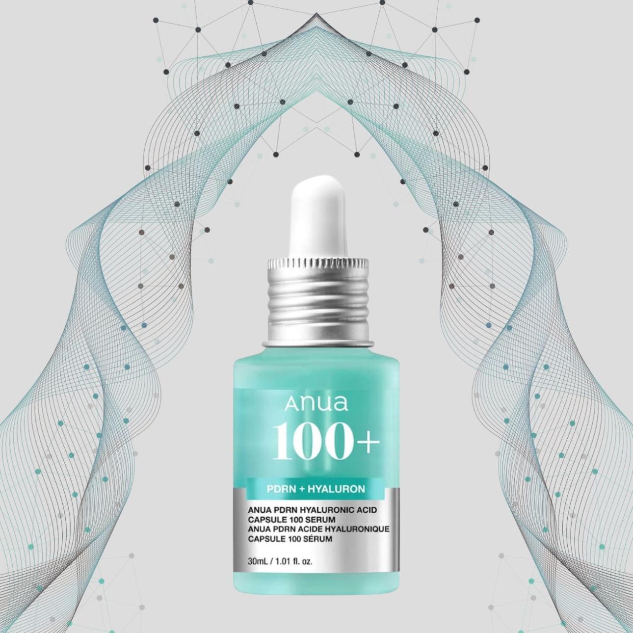 PDRN Hyaluronic Acid Capsule 100 Serum, Anua Ορός εμπλουτισμένος με PDRN, υαλουρονικό οξύ (3%) και υδρολυμένο κολλαγόνο, σχεδιασμένος για αναπλήρωση της ενυδάτωσης, πιο λεία υφή της επιδερμίδας και ανάδειξη μιας υγιούς λάμψης. 