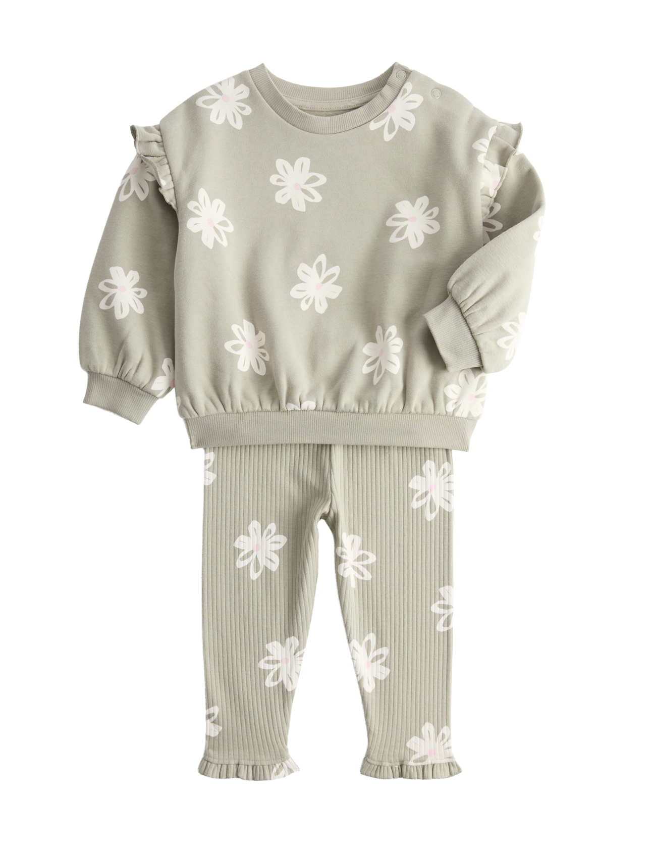 M&amp;S Floral Sweatshirt &amp; Leggings Set  T78/2658A/J0 