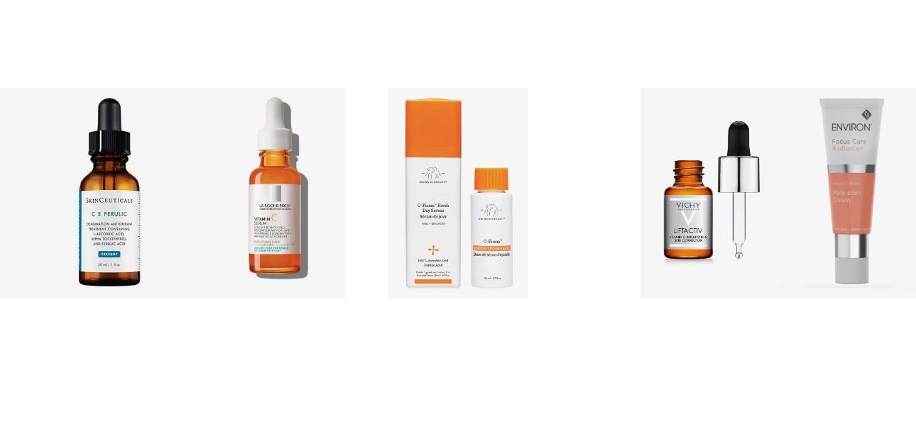 Skinceuticals Phloretin CFLa Roche-Posay Pure Vitamin C Face SerumDrunk Elephant C-Firma Day SerumVichy LiftActiv Vitamin C Brightening Face Serum﻿Environ Intense C-Boost Mela-Even Cream