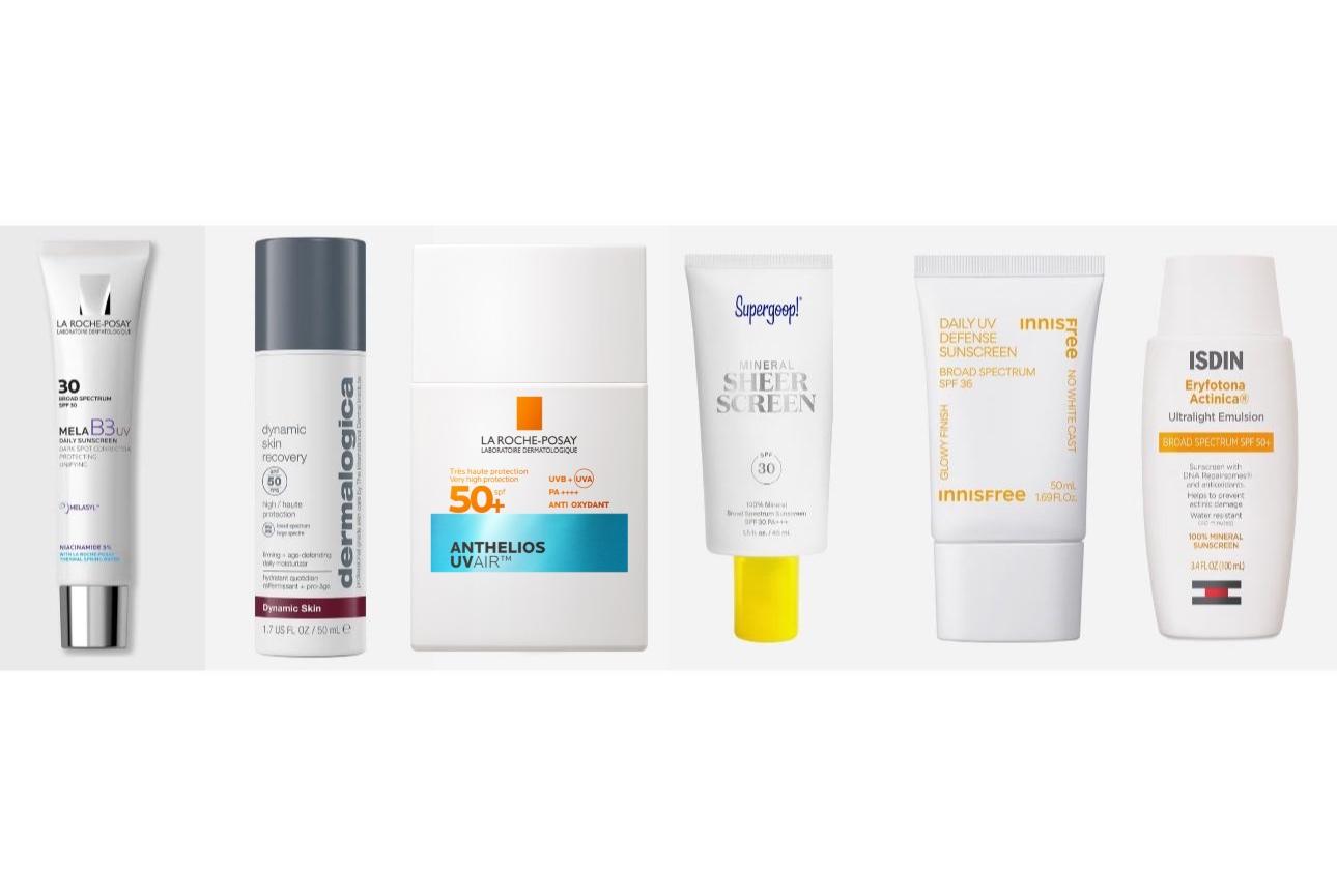 La Roche-Posay Mela B3 UV Daily SunscreenDermalogica Dynamic Skin Recovery SPF50 Anti-Aging Face Sunscreen MoisturizerLa Roche-Posay Anthelios UV airSupergoop! Mineral Sheerscreen SunscreenInnisfree Daily UV Defense Sunscreen SPF 36ISDIN Eryfotona Actinica Ultralight Emulsion