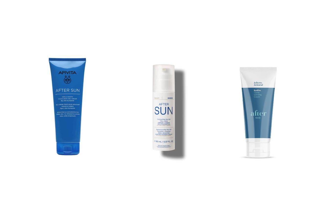 Apivita After Sun Gel με αλόη & σύκοKorres Yoghurt Cooling GelJuliette Armand After Sun Hydra Calming Cream