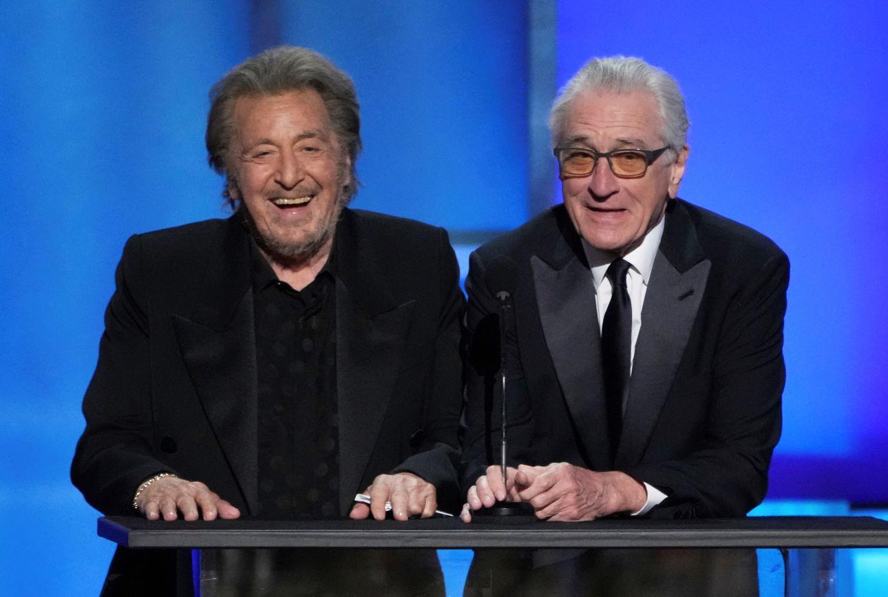 Ο Αλ Πατσίνο με τον Ρόμπερτ Ντε Νίρο σε κοινή εμφάνιση τωον περασμένο Απρίλιο/ Φωτογραφία: AP