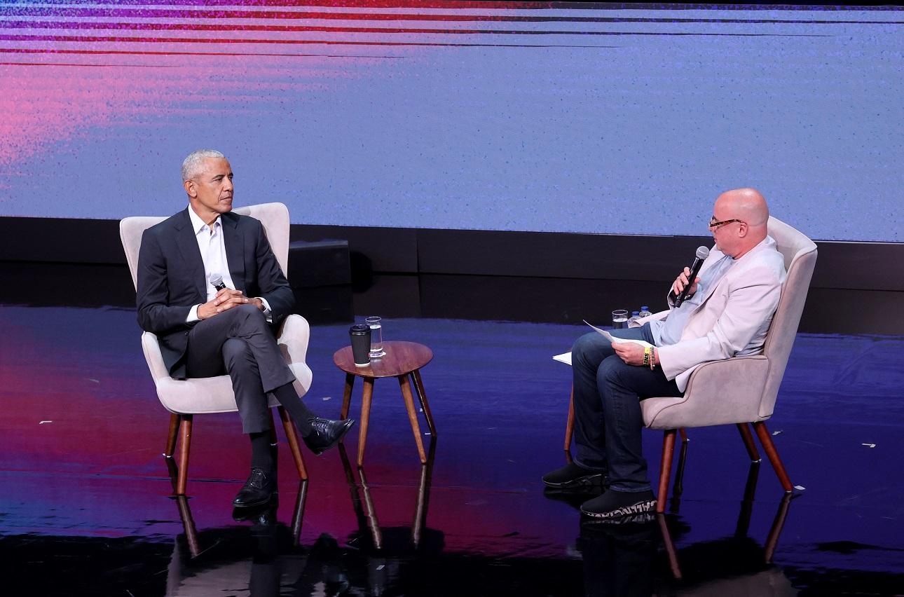 Ο Ανδρέας Δρακόπουλος με τον Μπαράκ Ομπάμα/ NDP Photo Agency