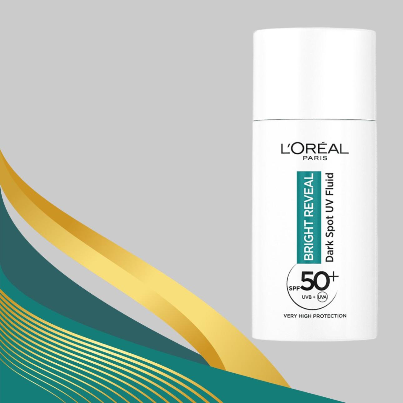 Bright Reveal SPF50+, L'Oréal Paris Με 2% νιασιναμίδη που φωτίζει την επιδερμίδα και συμβάλλει στη μείωση της εμφάνισης των σκούρων κηλίδων. Επιπλέον, περιέχει LHA και Βιταμίνη Ε, δηλαδή ένα συστατικό απολέπισης σε συνδυασμό με ένα αντιοξειδωτικό για τη διόρθωση και την πρόληψη των σκούρων κηλίδων.