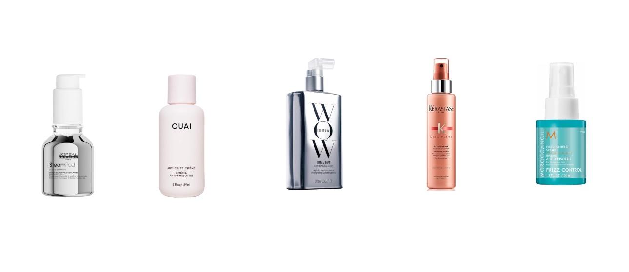 L'Oreal Paris Steam POd creamOUAI Anti-Frizz CremeWOWKerastase DisciplineMoroccan Oil Frizz Control