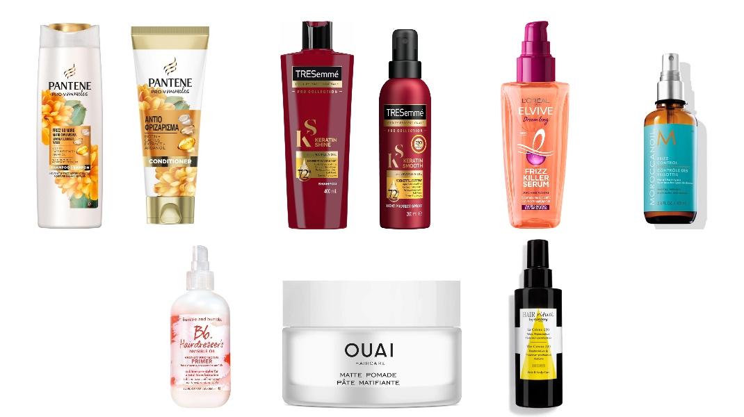Σειρά Pantene Pro-V Minerals ΑΝΤΙΟ ΦΡΙΖΑΡΙΣΜΑTRESemmé Keratin ShineL'Oreal Elvive Dream LongMoroccan Oil Frizz ControlBumble & Bumble Invisible OilOUAI Matte PomadeSisley Paris Hair Rituel cream
