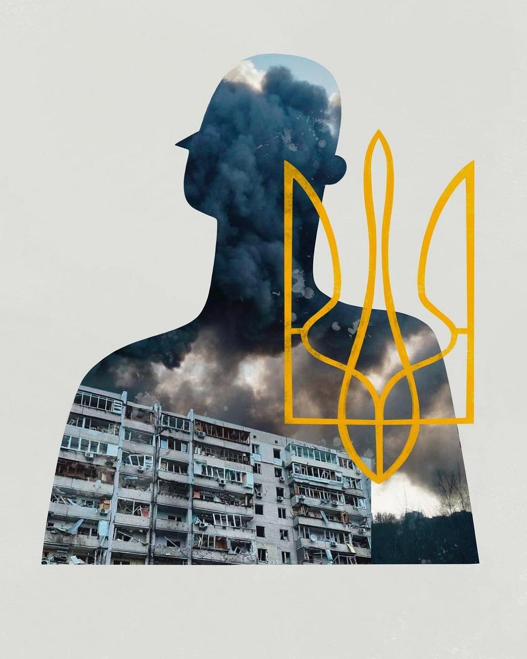 Anti-war poster by Albina Kolesnichenko: Ιnstagram/ @against.war.gallery