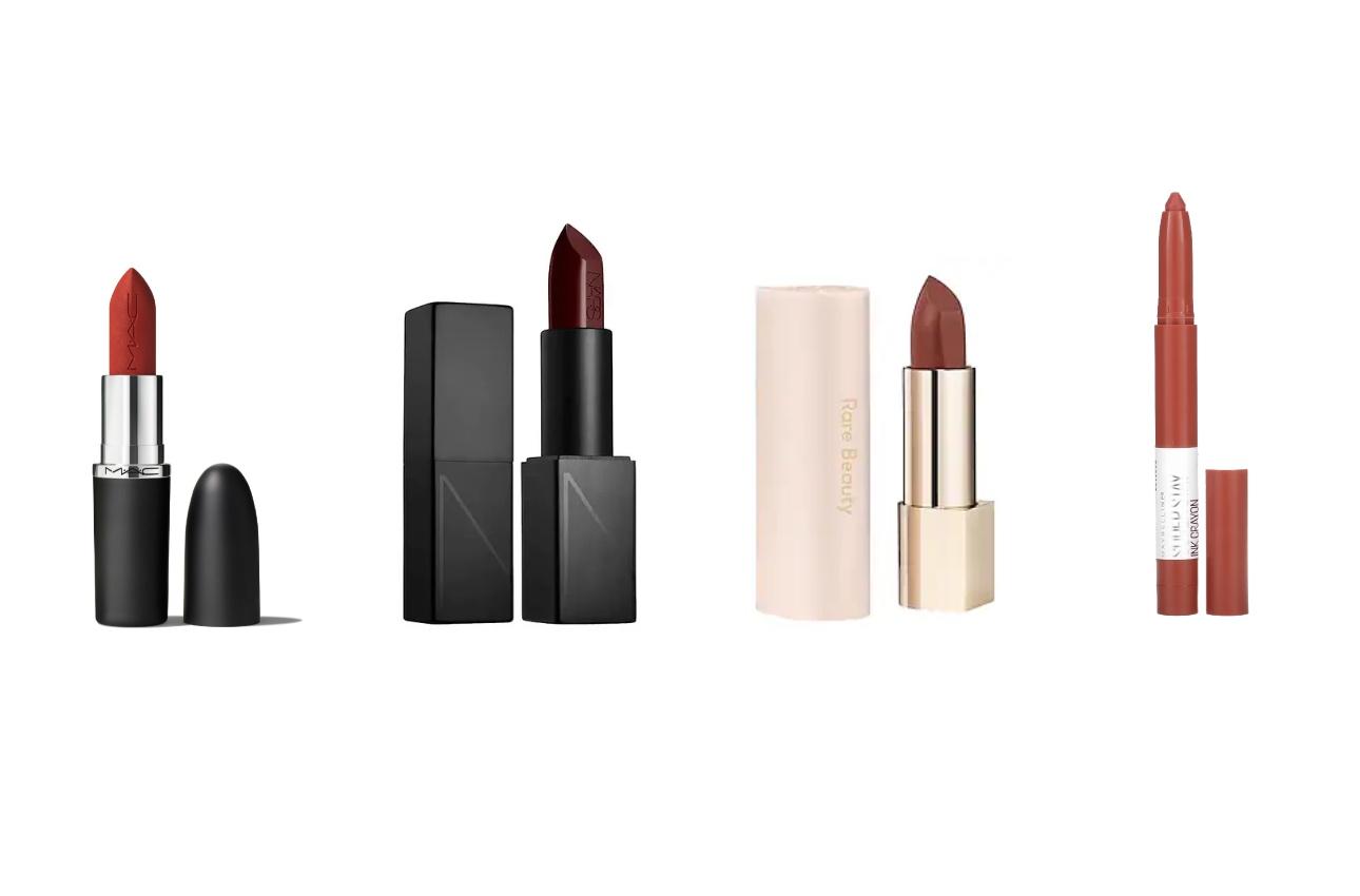 Mac Cosmetics, Center of AttentionNARS, Explicit LipstickRare Beauty, Kind WordsMaybelline, 80 Run the Word