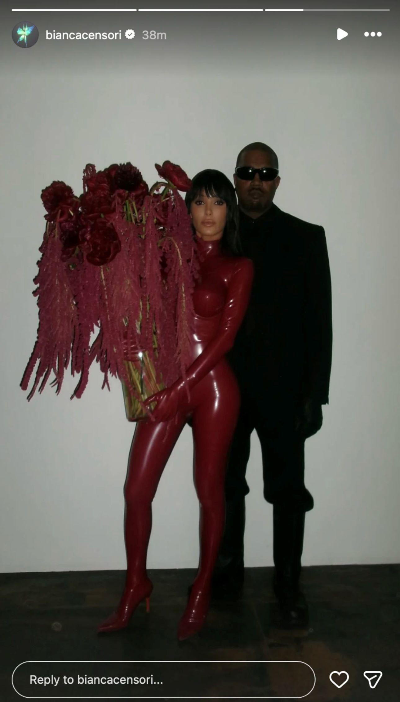Η Μπιάνκα Σενσόρι με τον Κάνιε Γουέστ/ Φωτογραφία: Instagram/ @biancacensori
