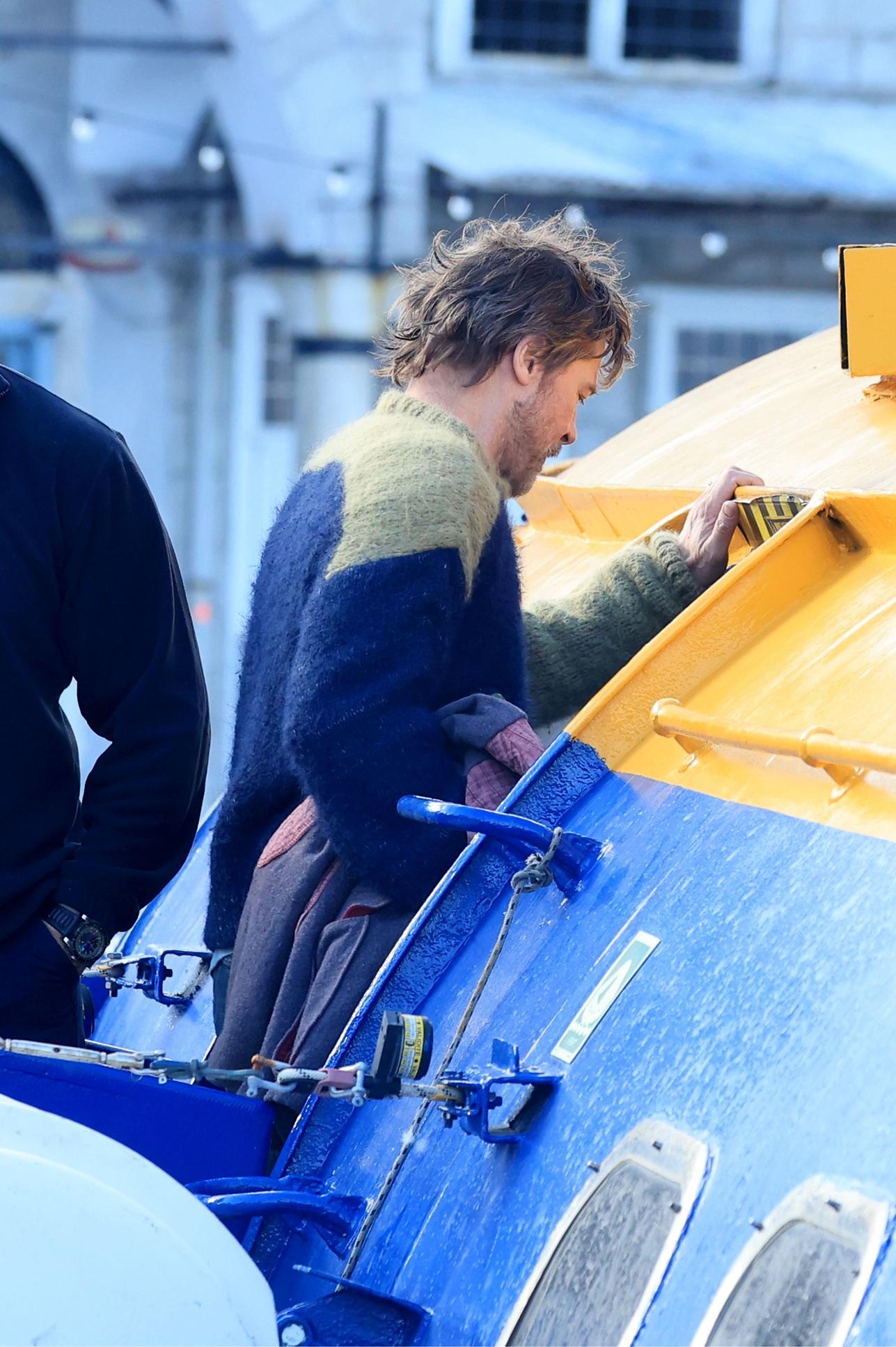 Ο Μπραντ Πιτ στην Ύδρα/Φωτογραφία NDP 