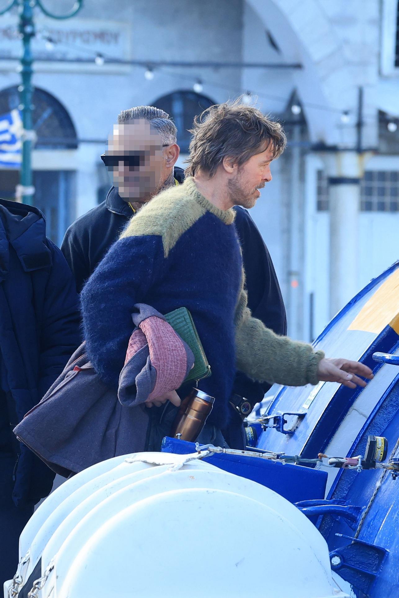 Ο Μπραντ Πιτ στο τέλος των γυρισμάτων/Φωτογραφία NDP 