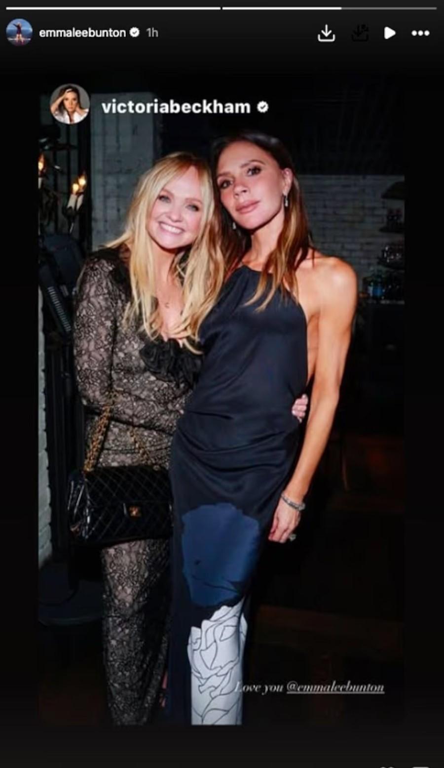 Η Έμα Μπάντον με την Βικτόρια Μπέκαμ/ Φωτογραφία: Instagram/ @emmaleebunton 