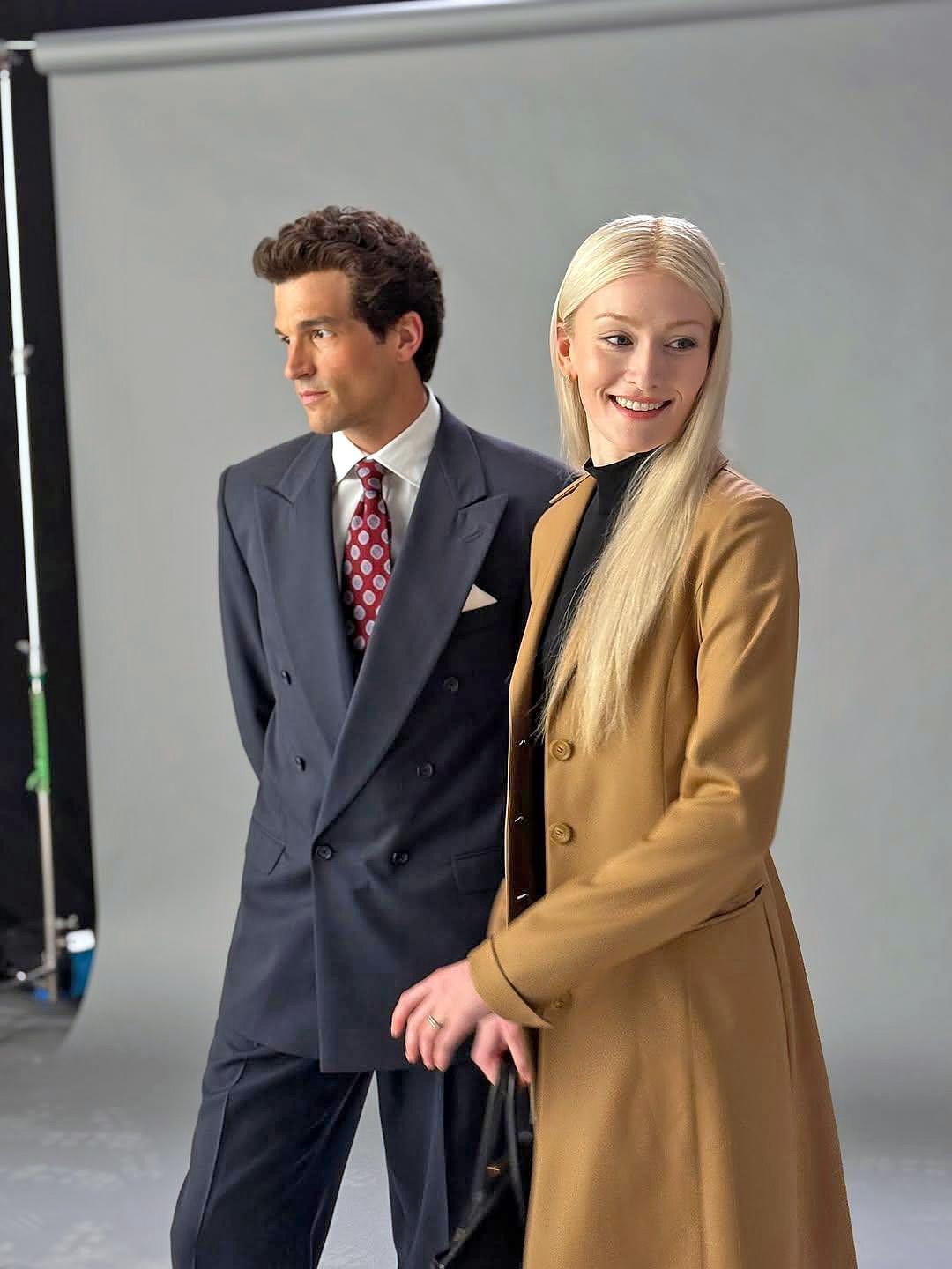 Η Σάρα Πίτζον με τον συμπρωταγωνιστή της στη σειρά, Πολ Κέλι/ Φωτογραφία: Instagram/ @ryanmurphyproductions