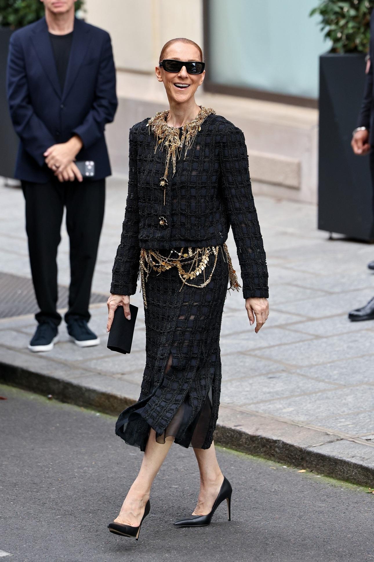 Η Σελίν Ντιόν εμφανίζεται με τουίντ Chanel Haute Couture στο Παρίσι/Φωτογραφία:  Dede/BACKGRID