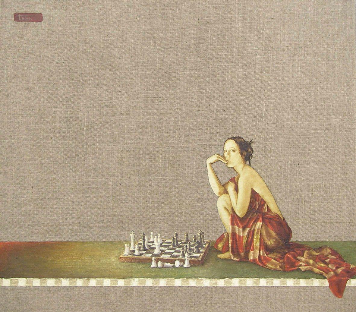 «Σκάκι», έ﻿ργο που εκτέθηκε στη Μπιενάλε του Πεκίνου και αγοράστηκε από Έλληνα συλλέκτη/ Φωτογραφία: Βαρβάρα Γεροδήμου  