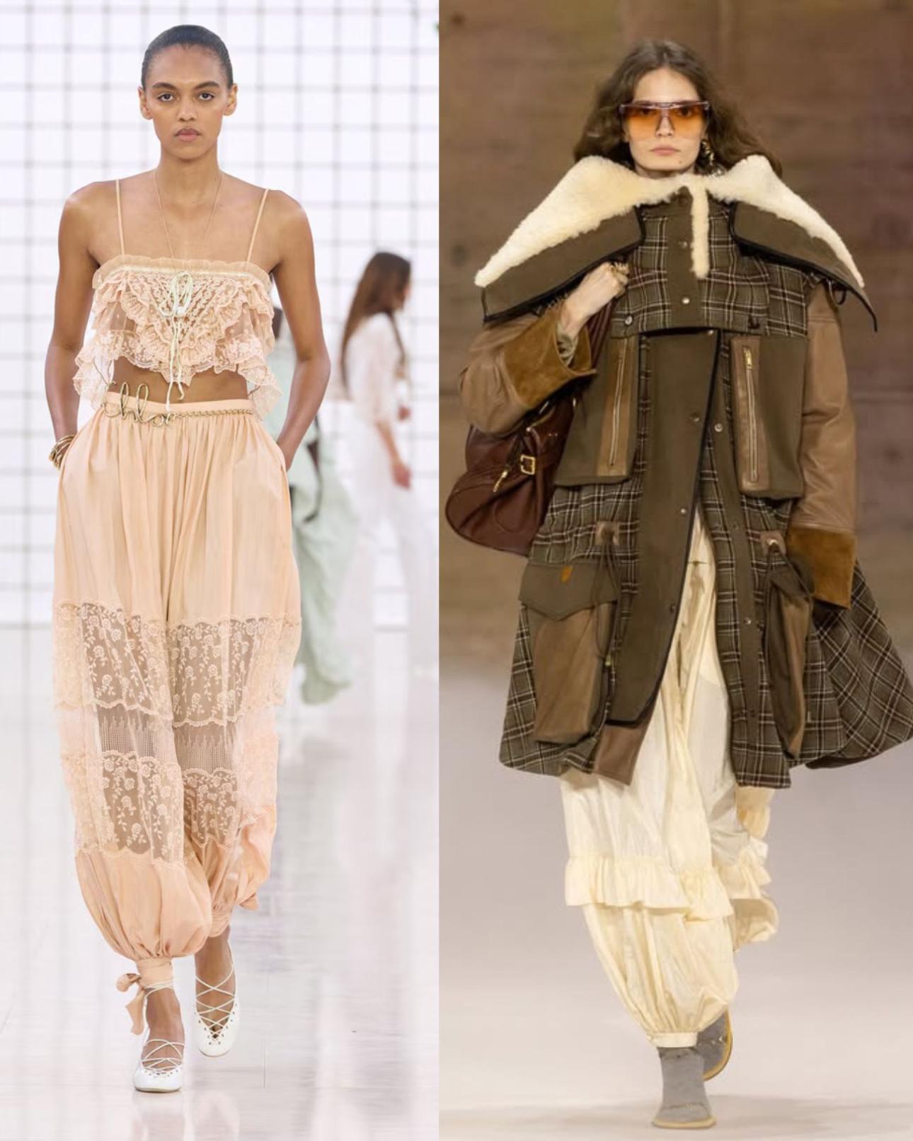 Αριστερά: ©Chloé SS'25 Δεξιά: Chloé FW '26/IG @bella.feoli