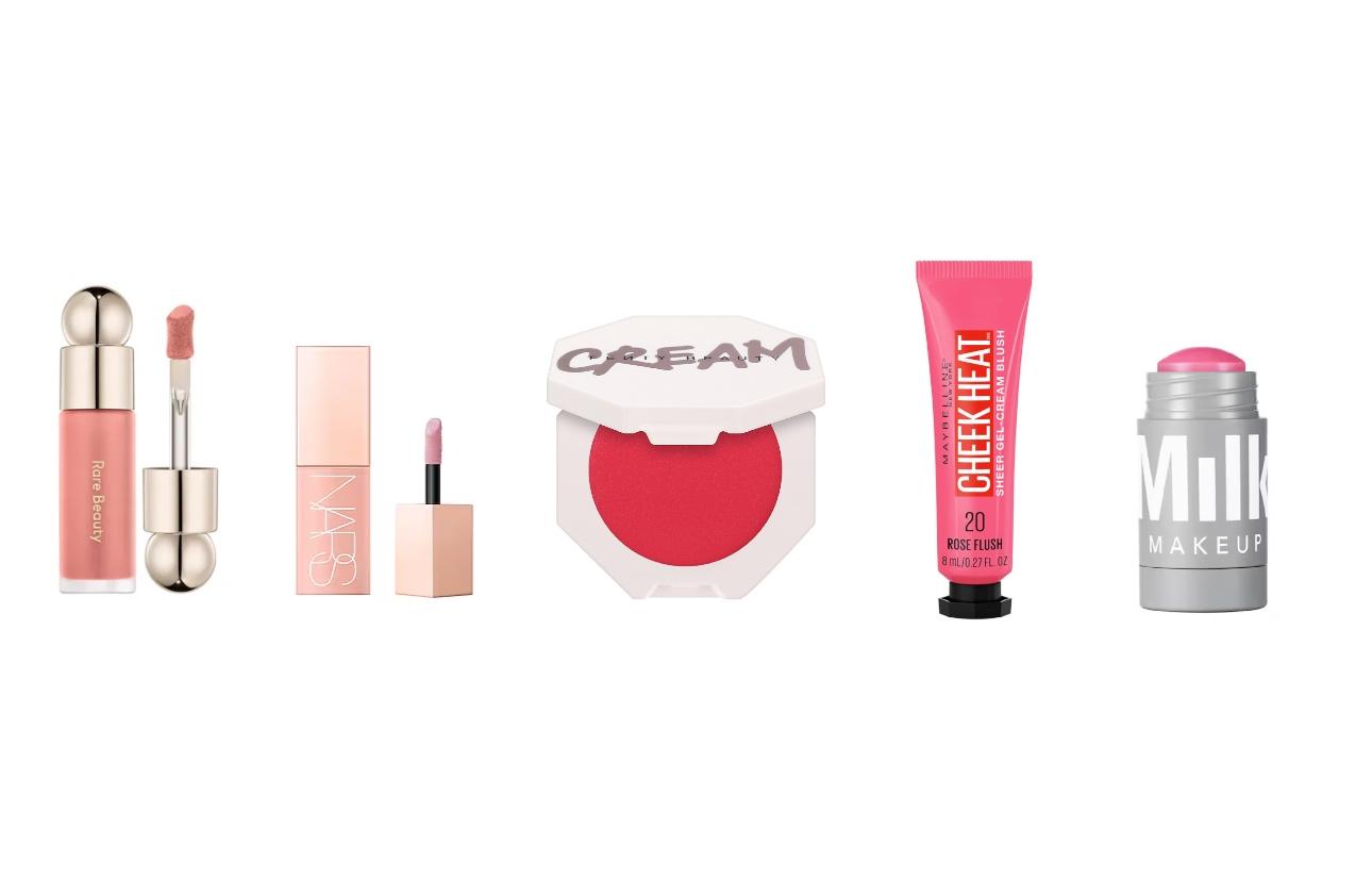 Rare Beauty creamy blushNARS blusFenty Beauty blushMaybelline Cheek HeatMilk Makeup Blush
