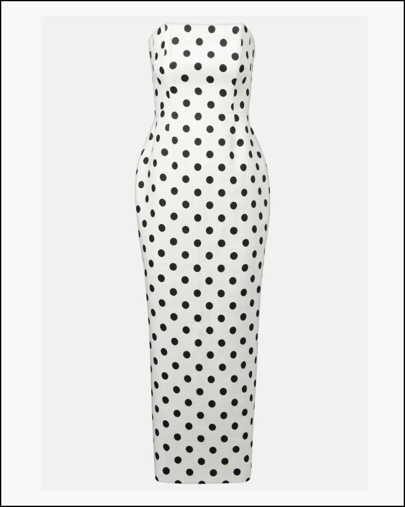 Στράπλες, πουά φόρεμα, €155, mytheresa.com