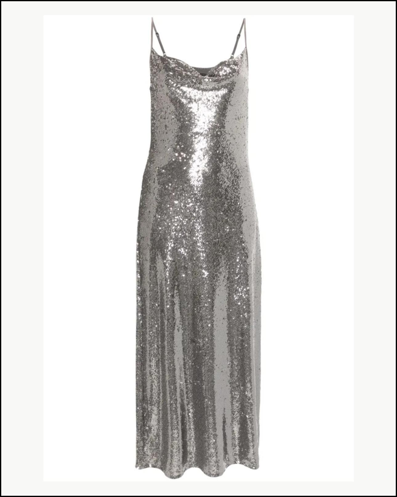 Φόρεμα με παγιέτες All Saints, €113, farfetch.com