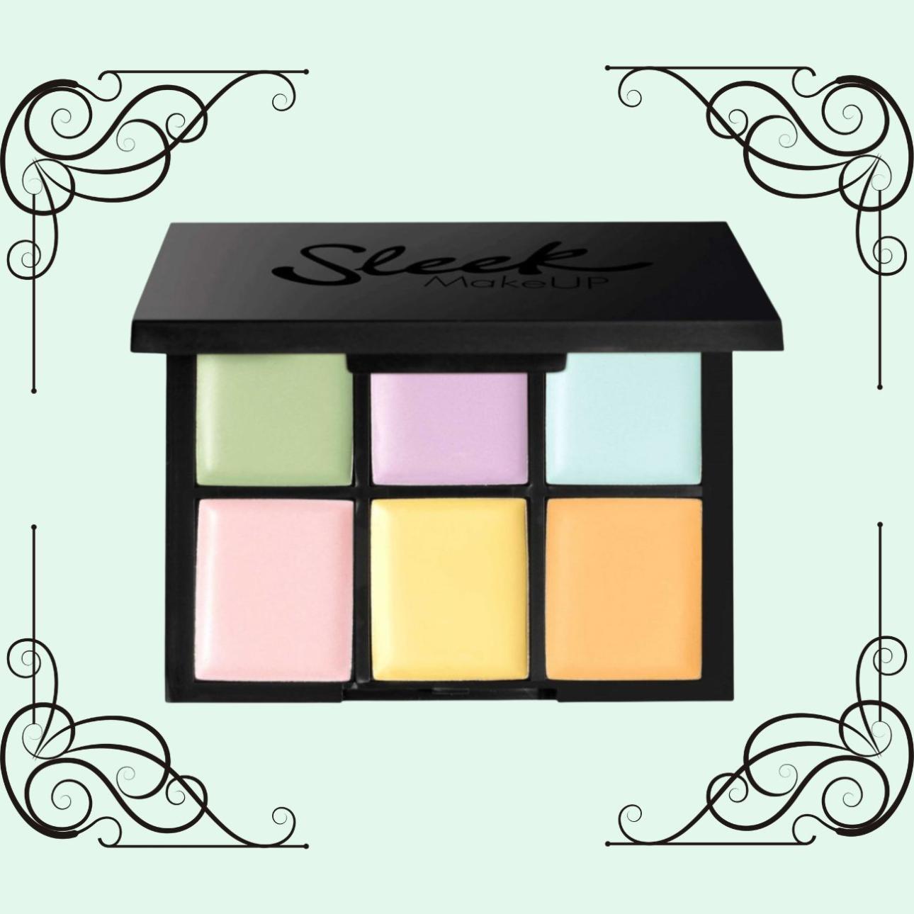 Colour Corrector Palette, Sleek: Η γαλάζια απόχρωση είναι ιδανική για να καλύψει φακίδες και μικρής έκτασης δυσχρωμίες.