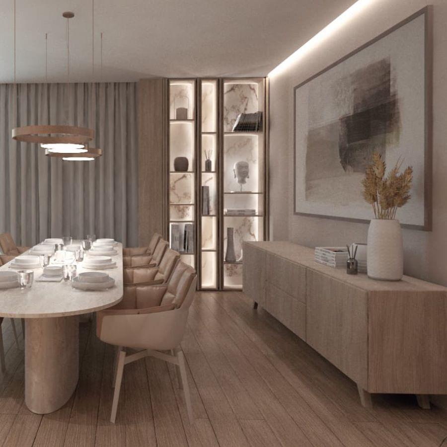 Η χρωματική παλέτα κινείται σε ήπιους τόνους/ Φωτογραφία: Instagram/ @danaidios_architecture