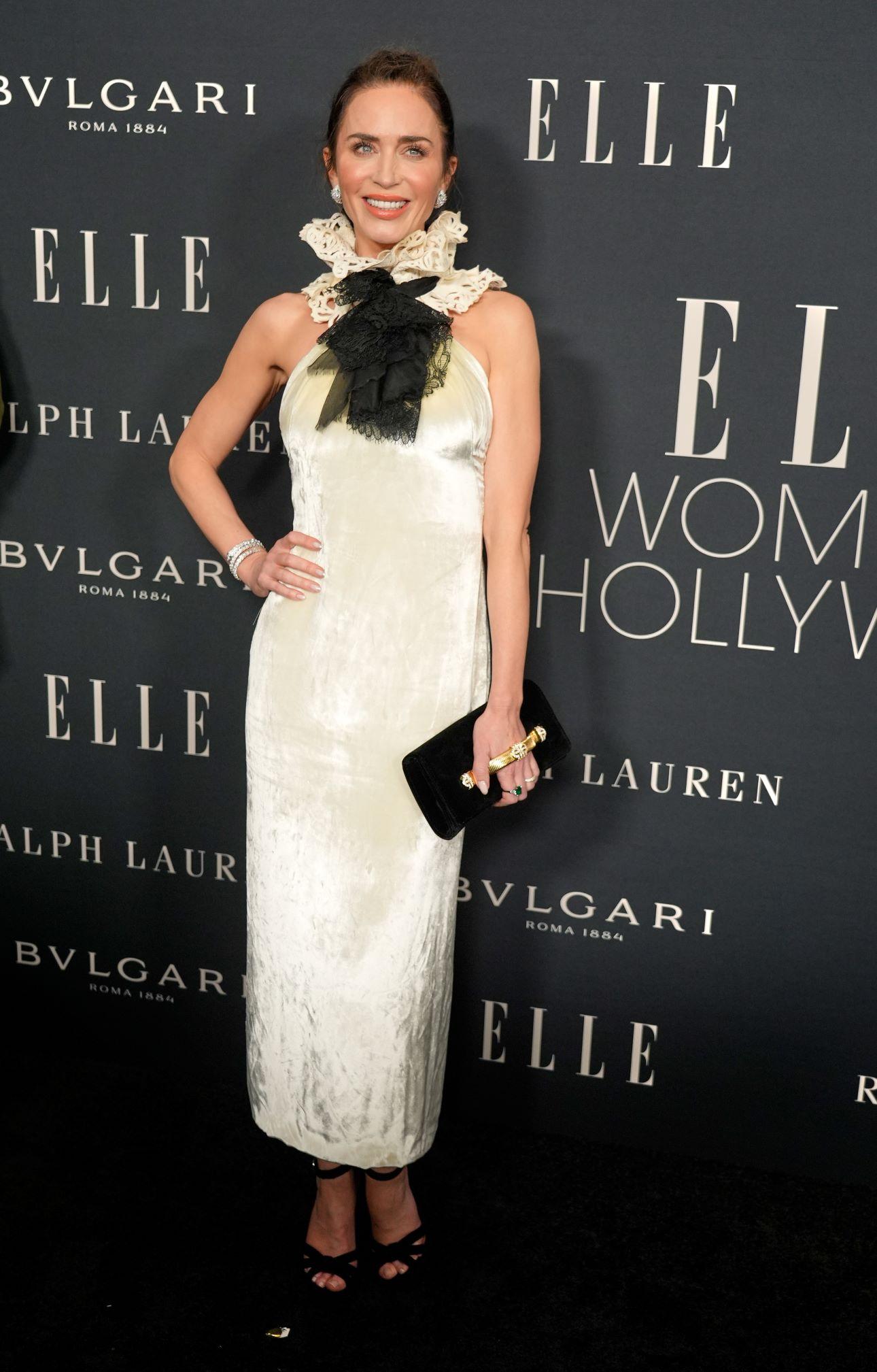 Η Έμιλι Μπλαντ επίσης με δημιουργία Ralph Lauren/ Φωτογραφία: AP