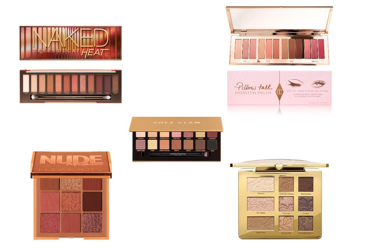 NAKED Urban Decay HetNude by Huda BeautySoft Glam by Anastasia Pillow Talk by Charlotte Tilbury