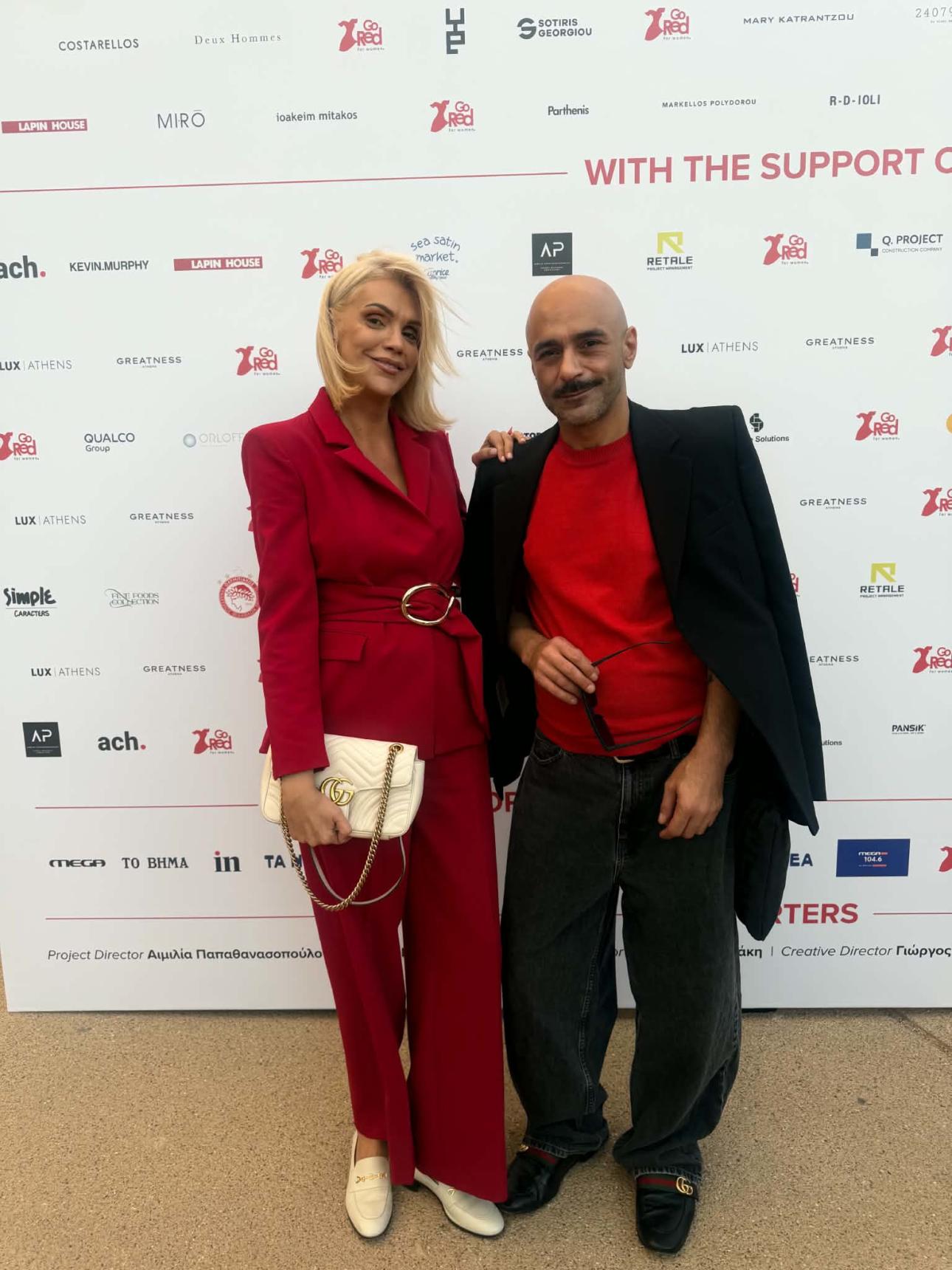 Η Σάσα Σταμάτη με τον hair stylist και make up artist Ρένο Πολίτη.