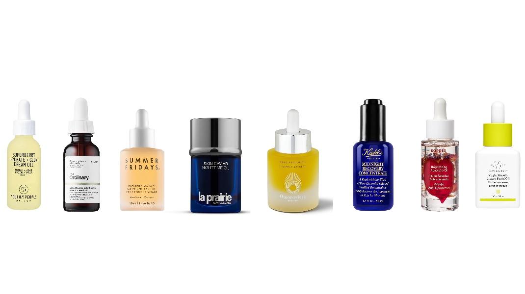 Youth to the People Superberry Hydrate + Glow OilThe Ordinary 100% Organic Cold-Pressed Rose Hip Seed OilSummer Fridays Heavenly Sixteen All-in-One Face OilLa PrairieSkin Caviar Nighttime OilOmorovicza Miracle Facial OilKiehl's Midnight Recovery ConcentrateKorres Wild Rose Vitamin C Active Brightening OilDrunk Elephant Virgin Marula Luxury Facial Oil