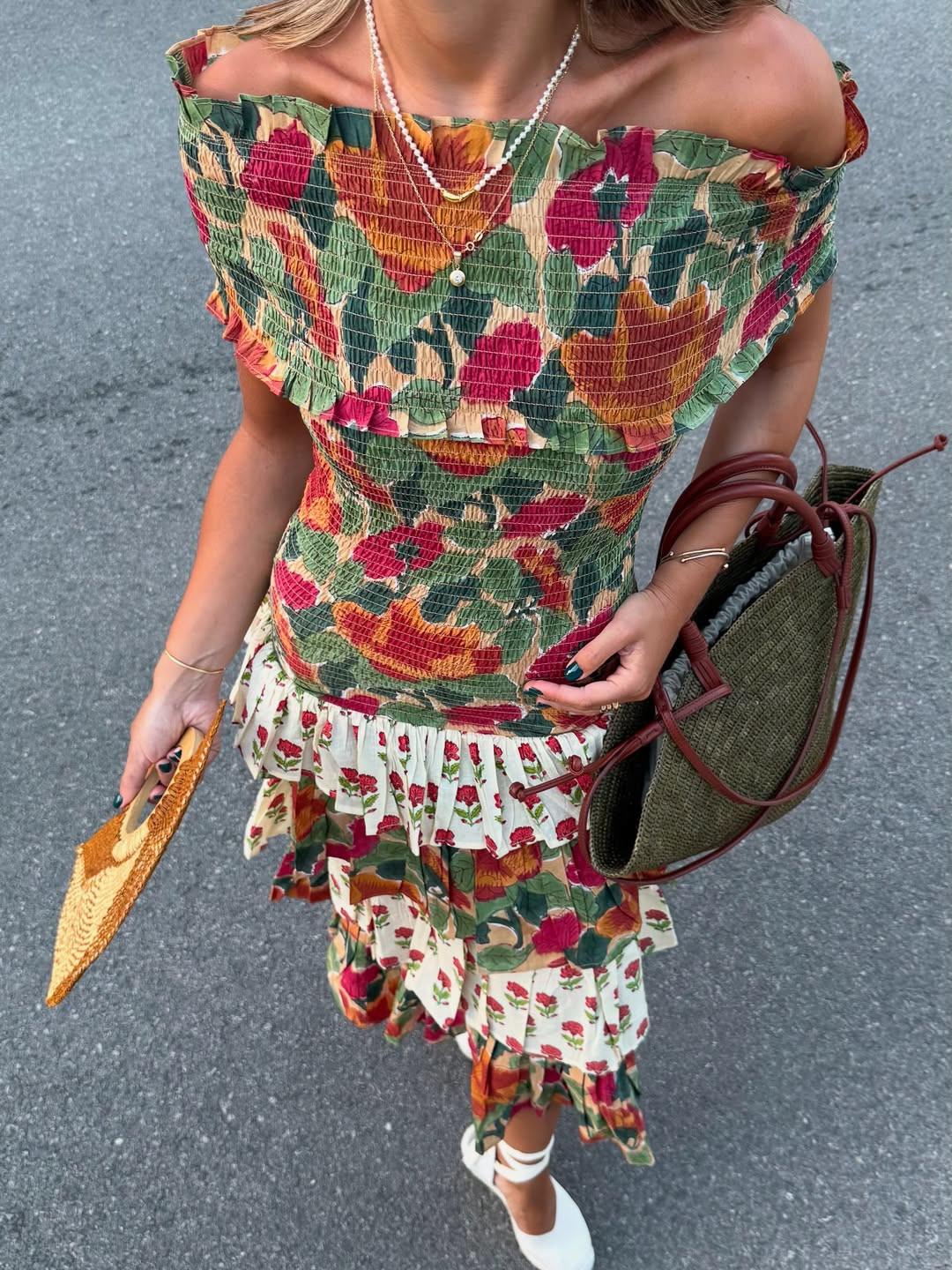 Φόρεμα με βολάν/Φωτογραφία: Instagram/ irenerojorm 