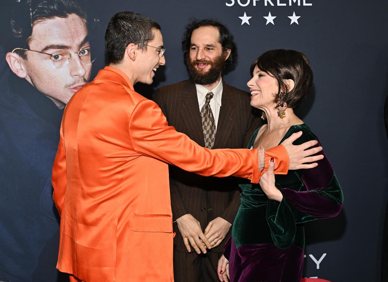  Φραν Ντρέσχερ και Τιμοτέ Σαλαμέ στην προβολκή της ταινίας «Marty Supreme»