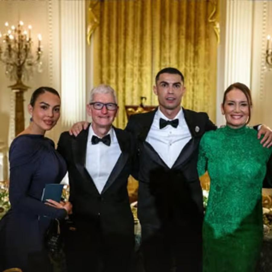 Η Χεορχίνα Ροντρίγκεζ με τον Κριστιάνο Ρονάλντο στον Λευκό Οίκο/ Φωτογραφία: Instagram/ @georginagio 