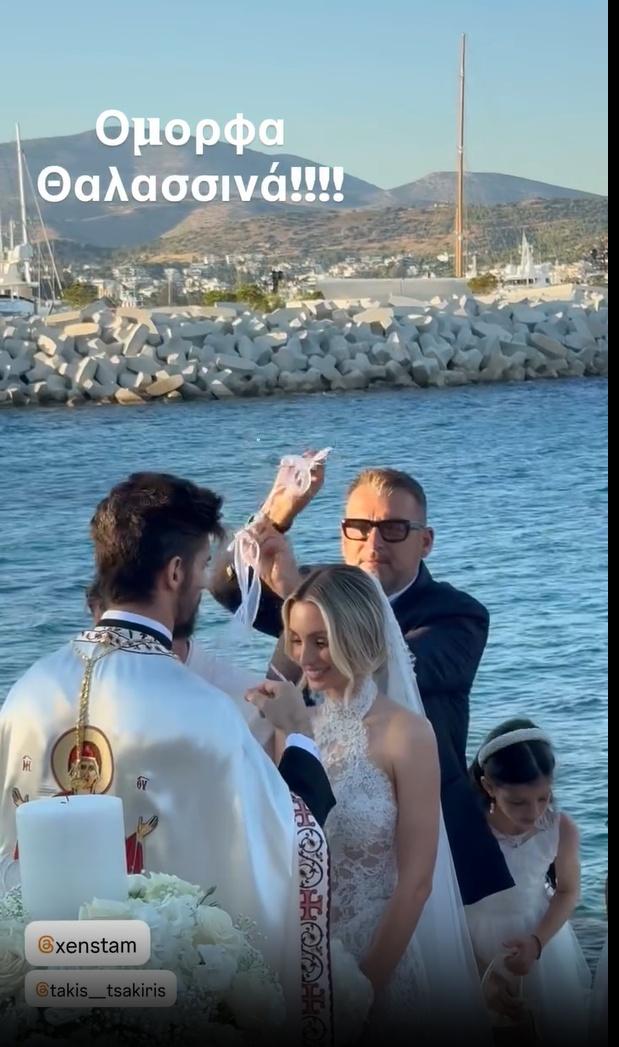 Ο Γιώργος Λιάγκας αλλάζει τα στέφανα/ @gliagas