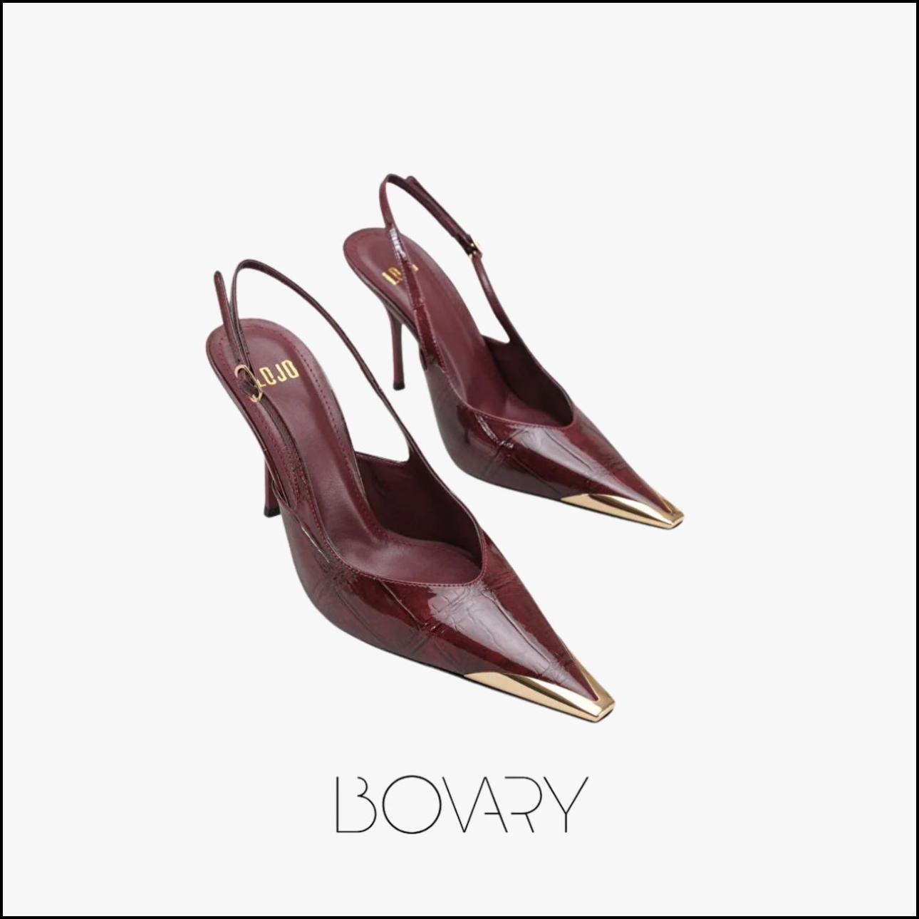 Γόβες λουστρίνι κροκό, €55,01, Lojo, trendyol.com