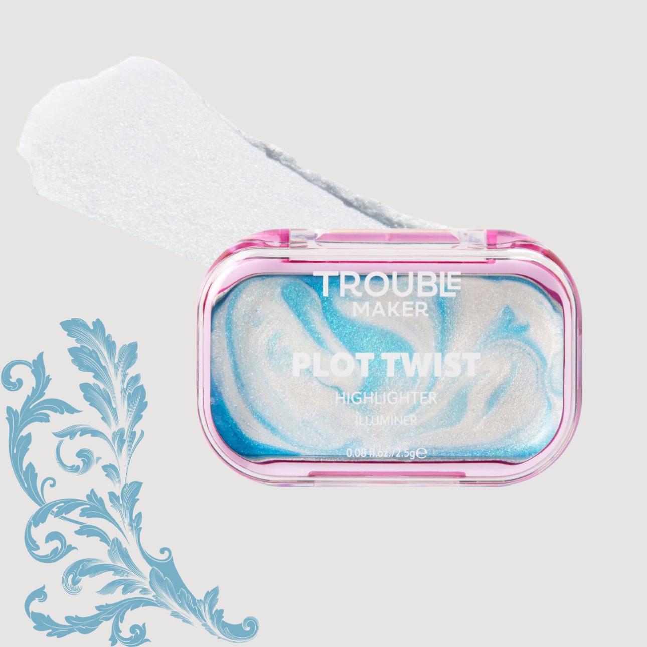 Plot Twist Cream Highlighter in Clearly Twisted Clear, Trouble Maker