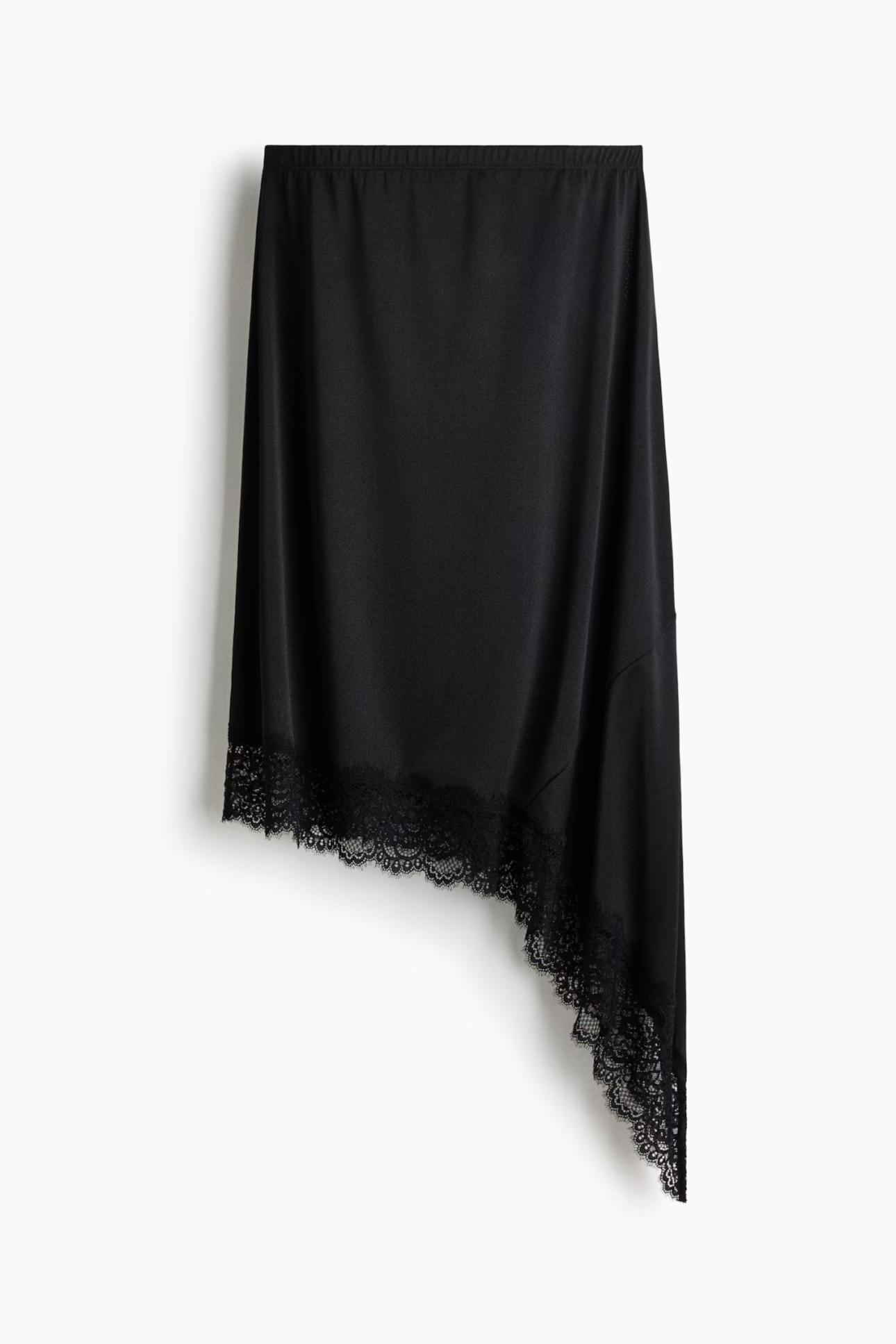 Σατέν ασύμμετρη φούστα από τα H&amp;M/Φωτογραφία: H&amp;M
