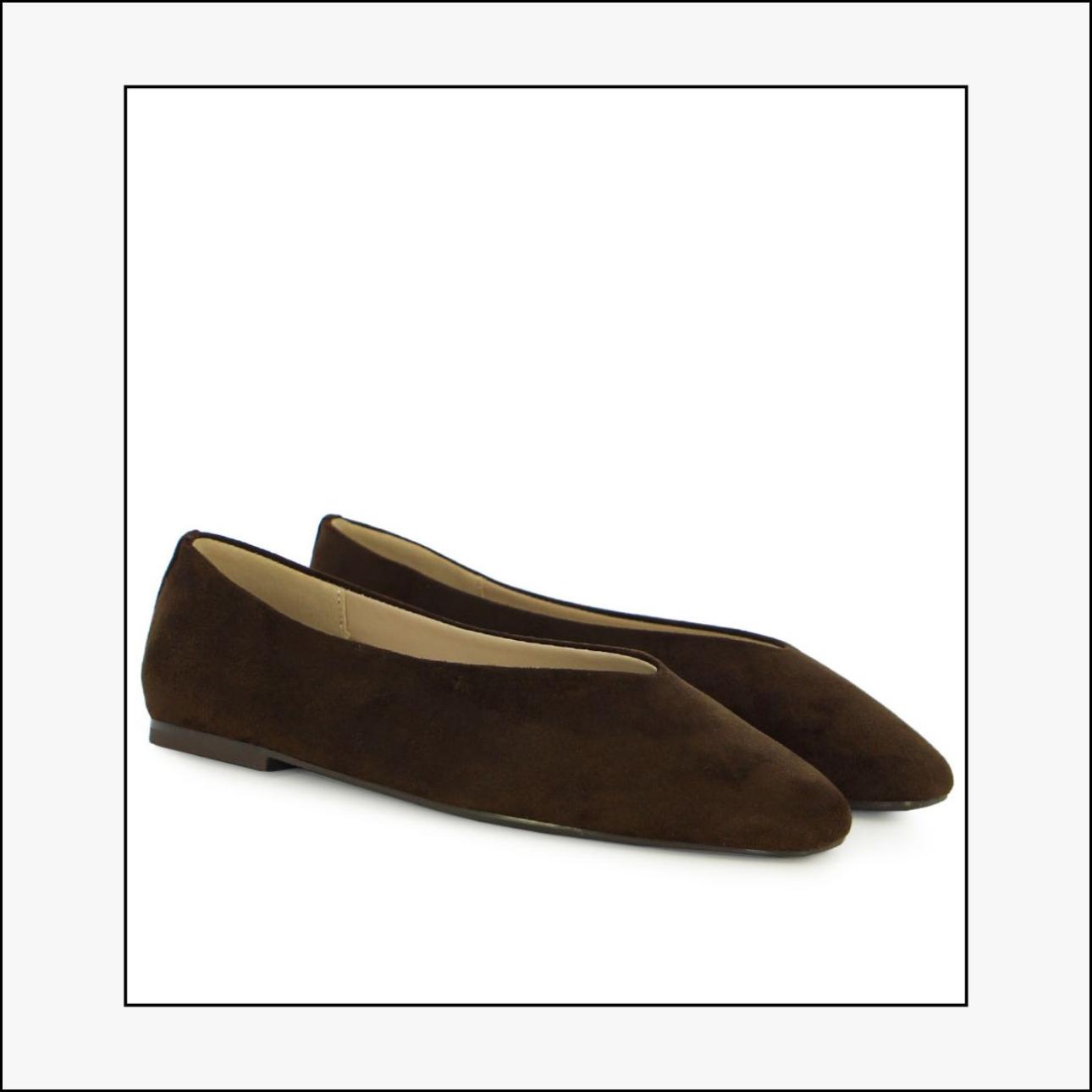 Μπαλαρίνες από οικολογικό δέρμα, €69, Fratelli Petridi, fratellipetridi.com