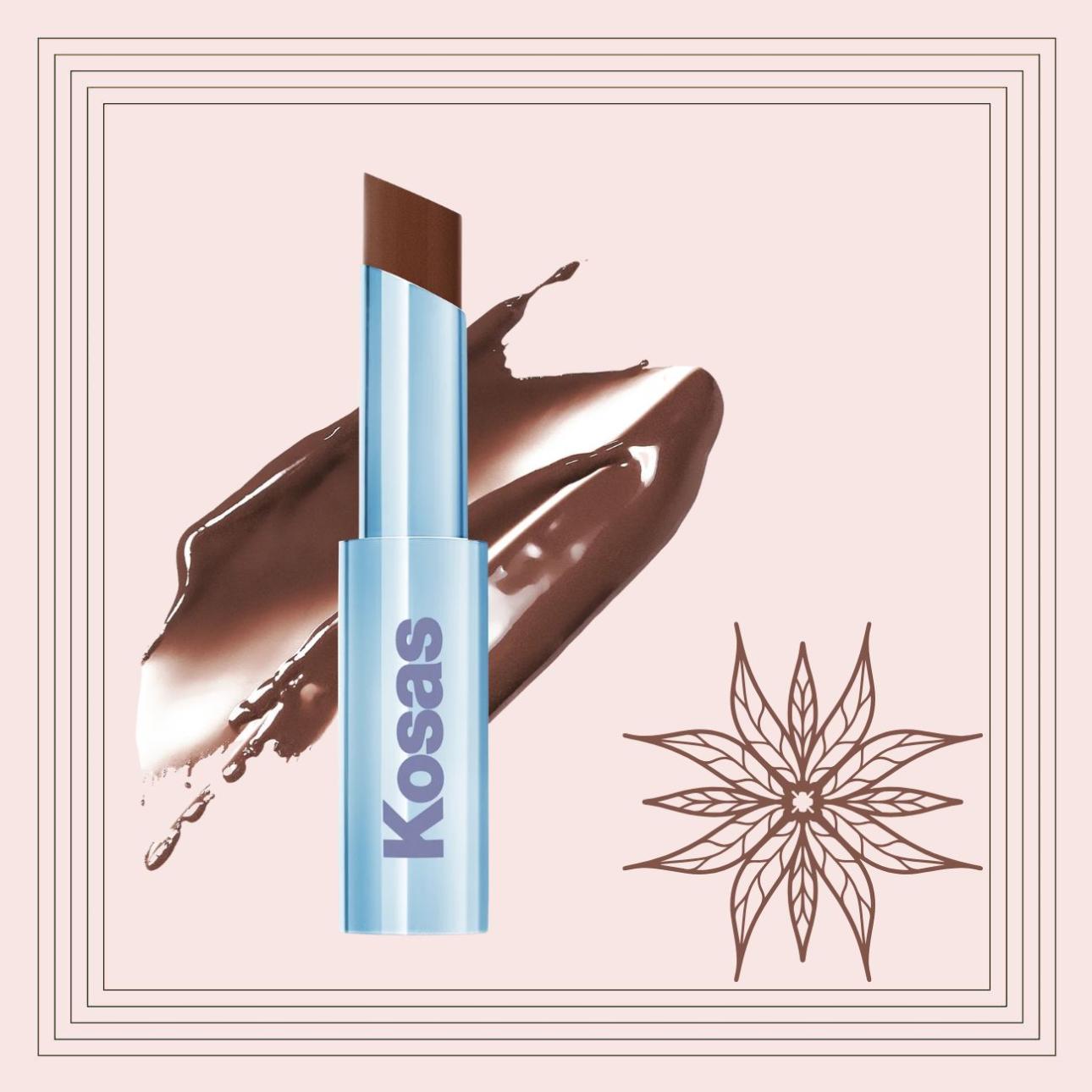  Wet Stick, απόχρωση Cinnamon Spritz, Kosas / Εμπλουτισμένο με σκουαλάνιο  και κεραμίδια, προσφέρει έντονη ενυδάτωση και φυσική απόχρωση.  