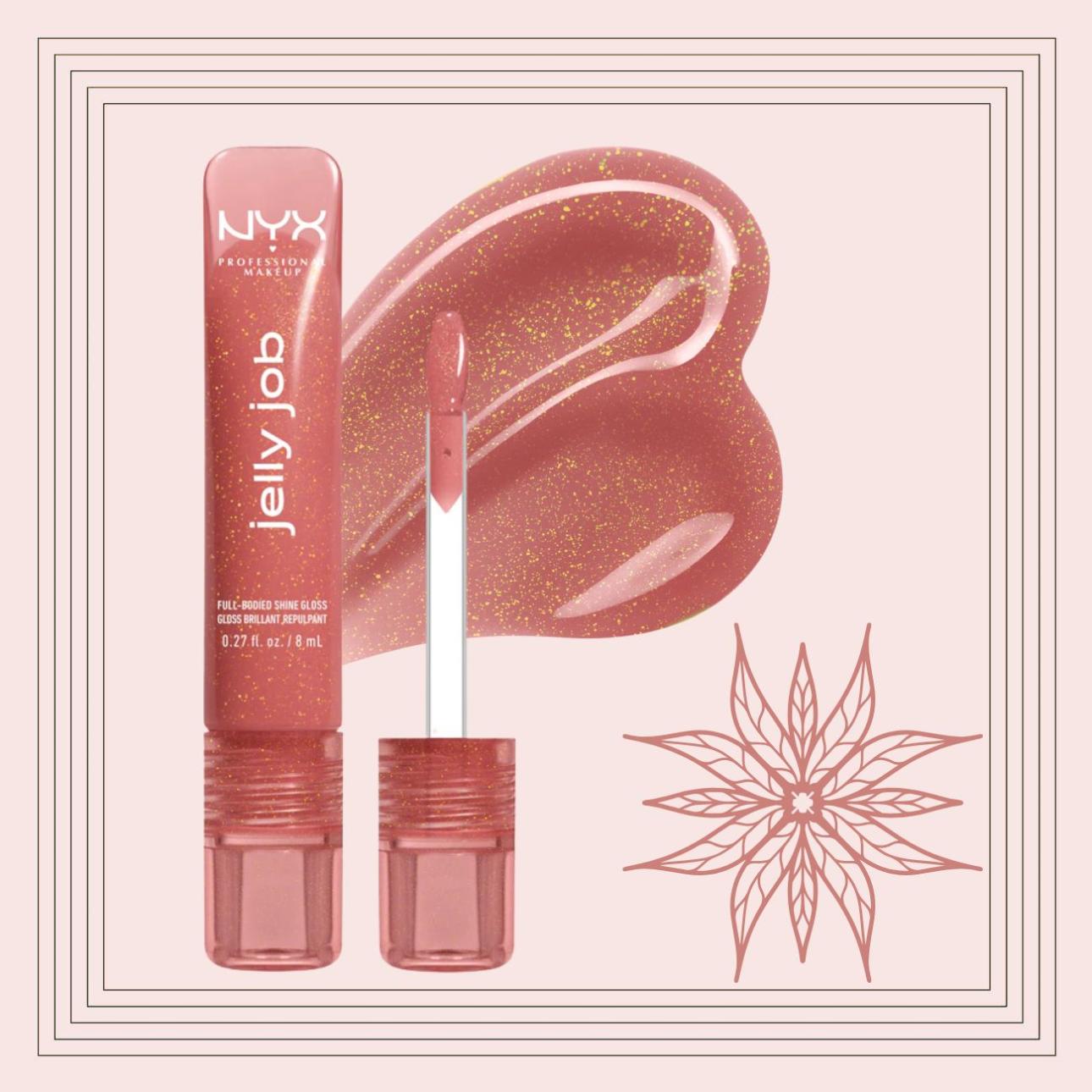  Jelly Job, απόχρωση Honey It’s Jelly, Nyx Professional Makeup / Με  σύμπλεγμα πεπτιδίων και έλαιο κερασιού, αυξάνει οπτικά τον όγκο, τονίζει  το σχήμα, λειαίνει την επιφάνεια των χειλιών ενώ παράλληλα ενυδατώνει. 