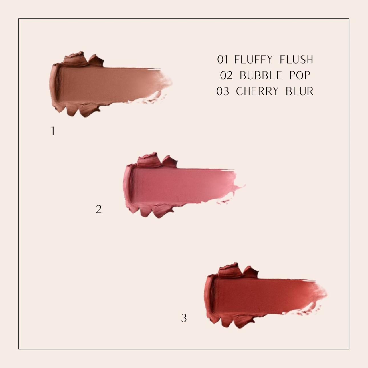 Οι τρεις αποχρώσεις του προϊόντος.