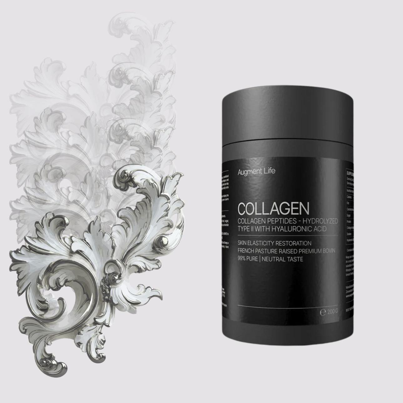 Collagen Peptides, Augment Life Yδρολυμένο κολλαγόνο πεπτιδίων υψηλής απορρόφησης ειδικά σχεδιασμένο για να υποστηρίζει την ελαστικότητα της επιδερμίδας, την υγεία των αρθρώσεων και την ανανέωση των ιστών.