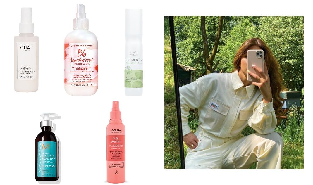 OUAI Leave-in ConditionerBB.Hairdresser's Invisible Oil Heat/UV Protective Primer Elements Renew Leave-in Conditioner της Wella ProfessionalsMoroccanoil Hydrating Styling CreamAveda Nutriplenish Leave-In ConditionerPhoto: Instagram @gisou