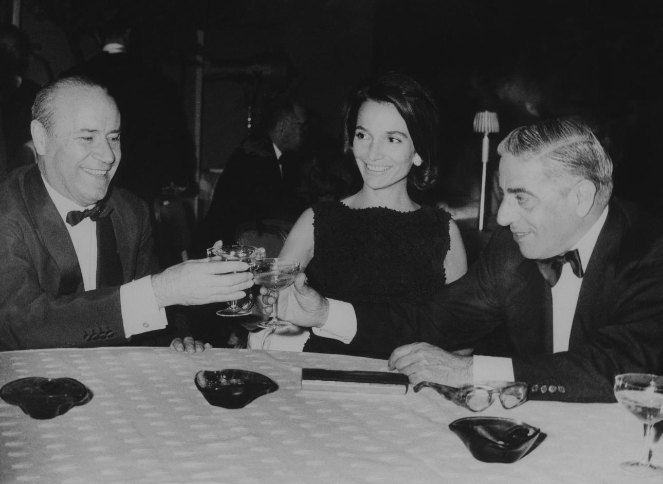 Η Λι Ρανητζιβίλ με τον Αριστοτέλη Ωνάση/Φωτογραφία: AP Photo 