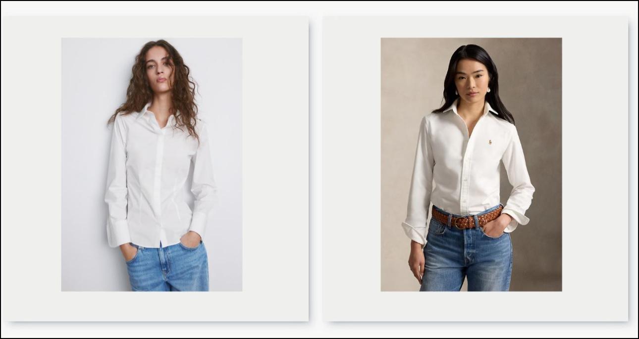 Από αριστερά: Πουκάμισο με πένσες στη μέση, €25,99, Mango, shop.mango.com και slim fit Oxford πουκάμισο, €155, Polo Ralph Lauren, ralphlauren.eu
