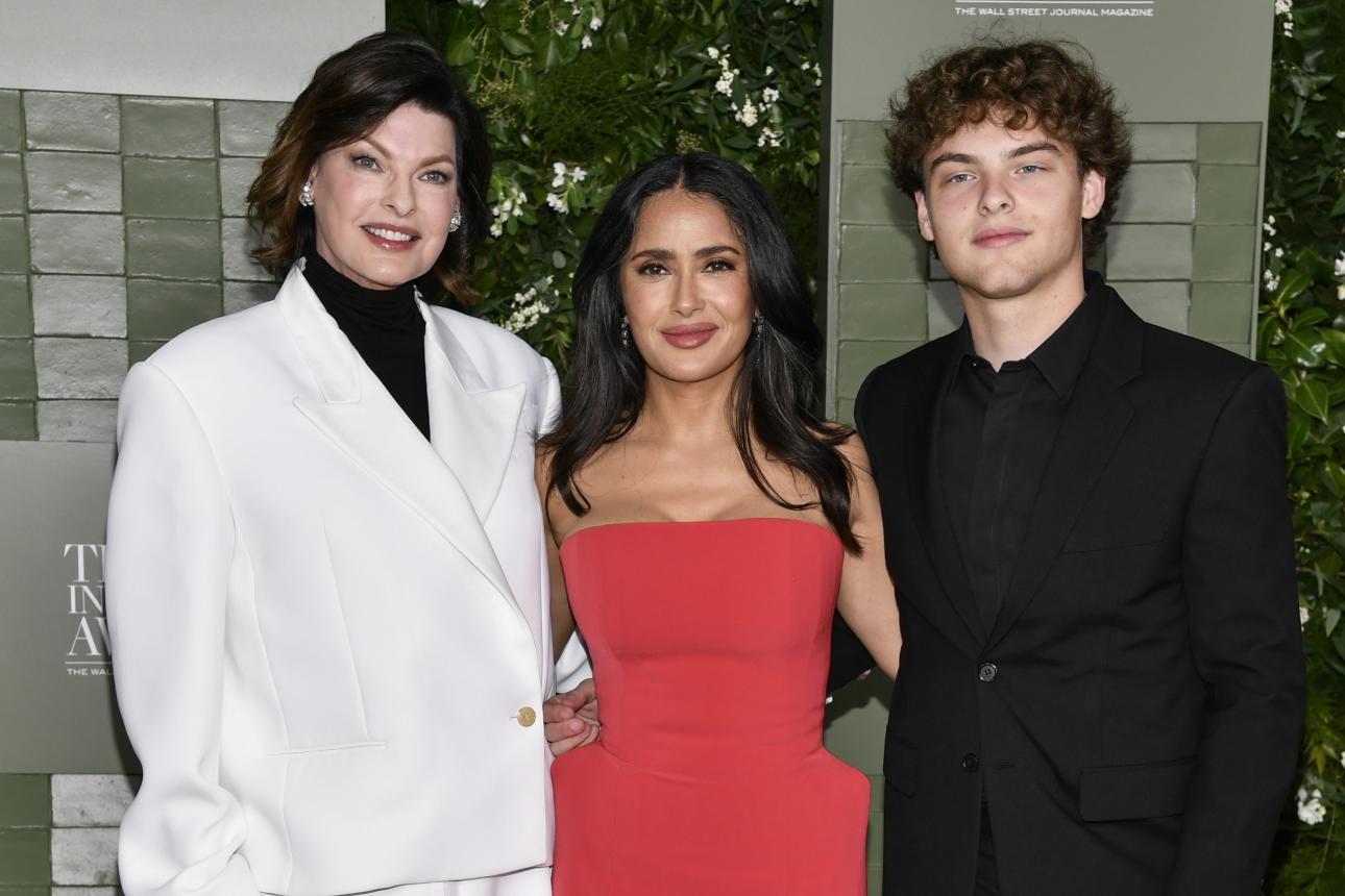 Salma Hayek, Augustin και Linda Evangelista, Φωτογραφία: AP Images