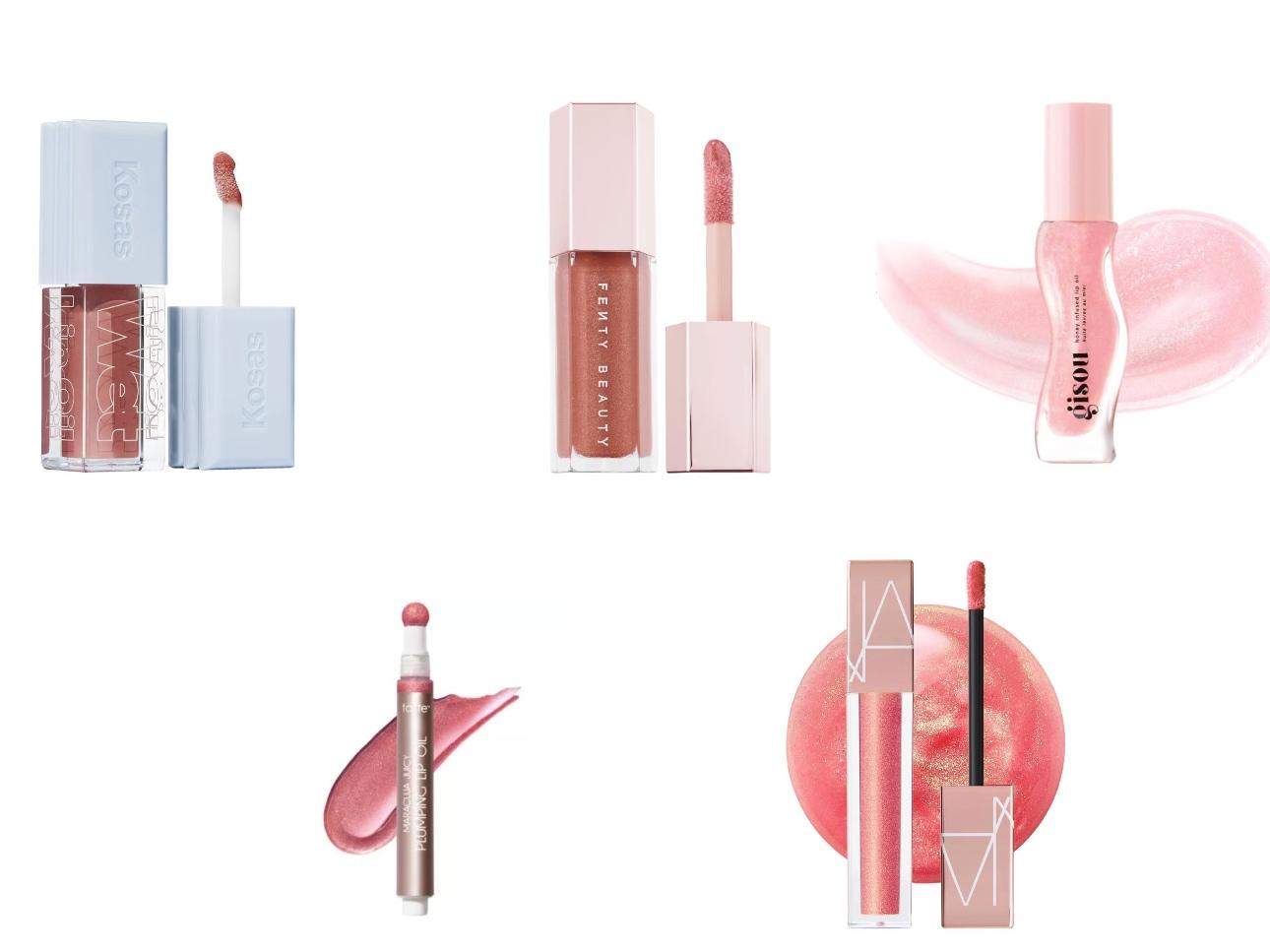Kosas Lip glossFenty Beauty glossgisou lip oilTarte Plumping Lip OilNars Lip Gloss