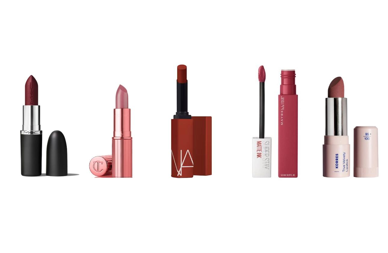 MAC Cosmetics, DivaCharlotte Tilbury, K.I.S.S.I.N.GNARS, Powermatte Lipstick StarlightMaybelline, Superstay Matte Ink Liquid Lipstick 80Korres, True Velvety Lipstick 23 Rosewood